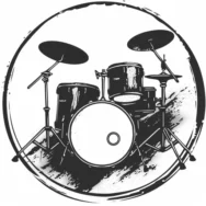 Drumking logo, drumkit